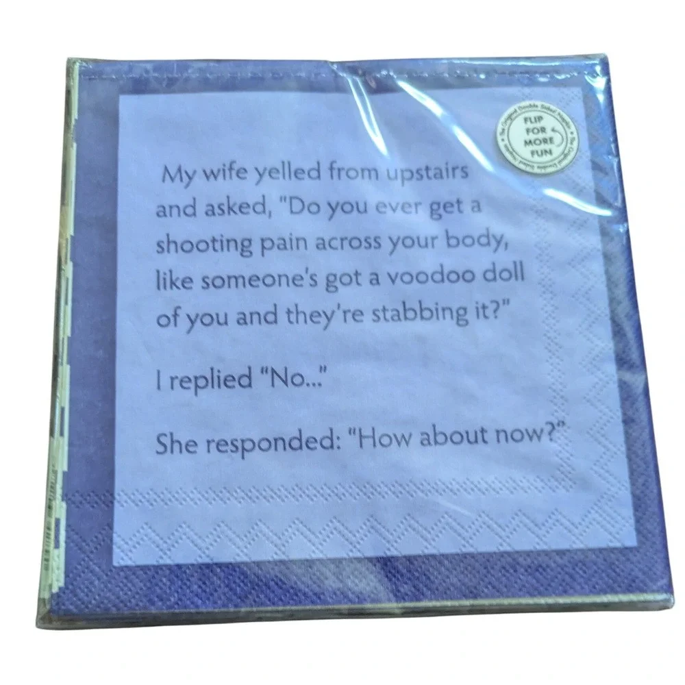 Drinks On Me Coasters Funny Cocktail Napkins Two Moods Namaste 20 Count